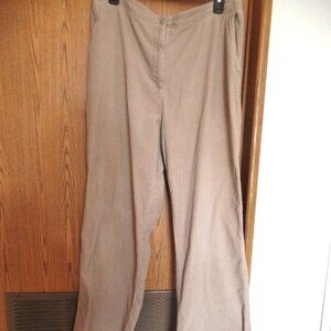 White Stag Women's Beige Corduroy Slacks, Size 16